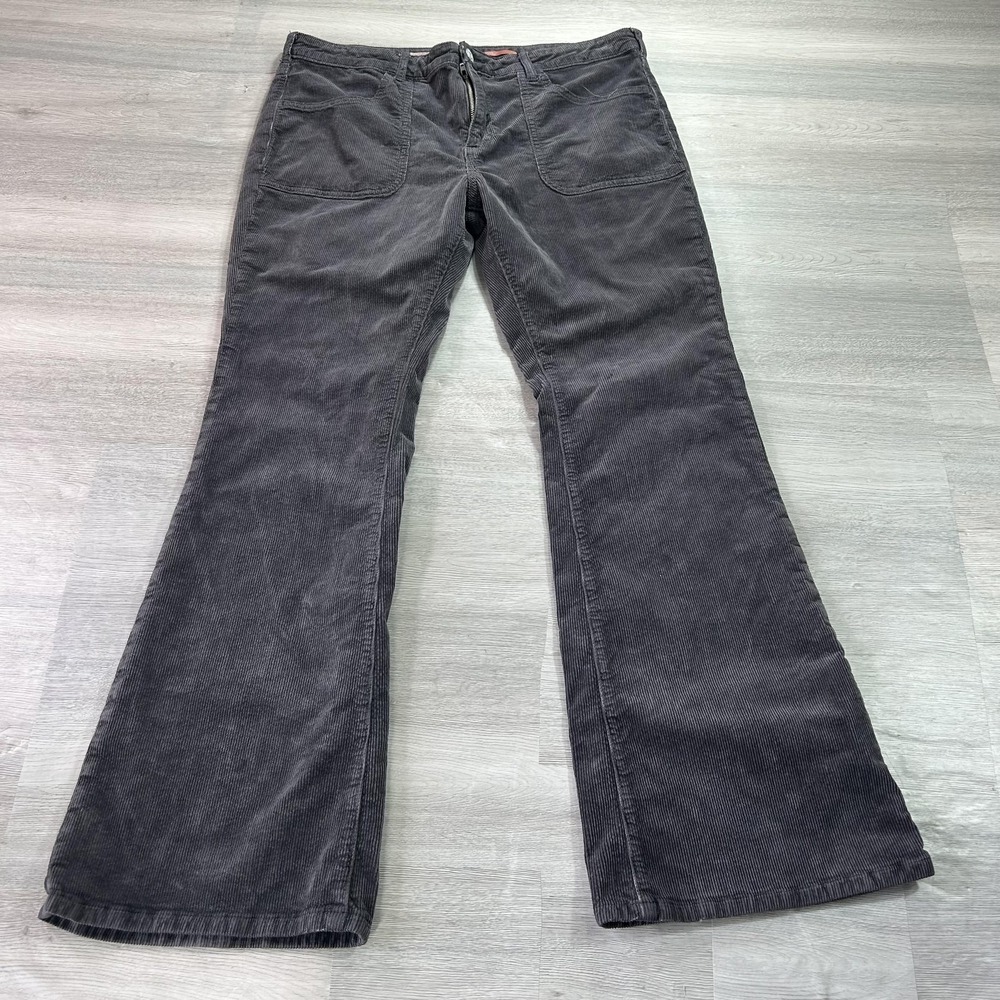 Pilcro The Icon Pants Womens‎ 33 Gray Corduroy Chino Bootcut Stretch Casual